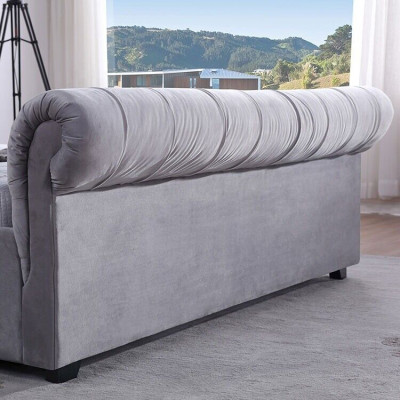 Design Chesterfield Bed Textile Upholstery Leather Hotel Beds Bedroom new Velvet