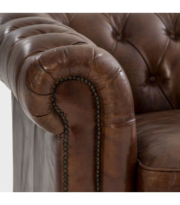 English Chesterfield Couch Leather Sofa Couches Sofas Three Seater Brown Rolls
