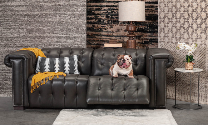 Designer Black Chesterfield Three Seater 3-Seater Living room Couch