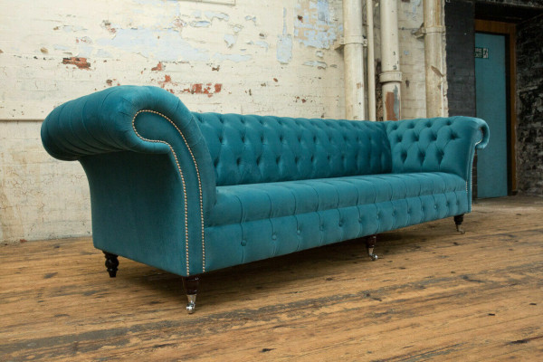 Chesterfield Couch xxl big sofa couches velvet Leather Textile Upholstery sofas 4 Seater