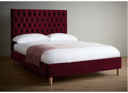 Red Chesterfield Bed Upholstered bed Double bed Beds Big XXL Designer Luxury Bed