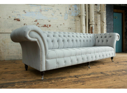 Textile Sofa Fabric Couch Chesterfield big sofas xxl couchen Seat Upholstery 265cm