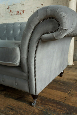 Chesterfield 4 Seater Upholstery Couch Modern Style Leather Fabric Sofa Couches Textile