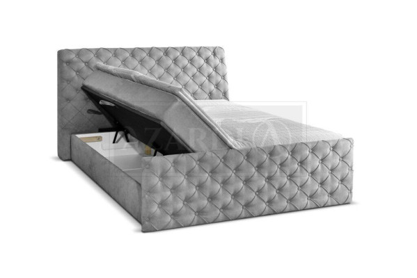 Gray Double bed Chesterfield Hotel Beds Designer Bedroom Furniture