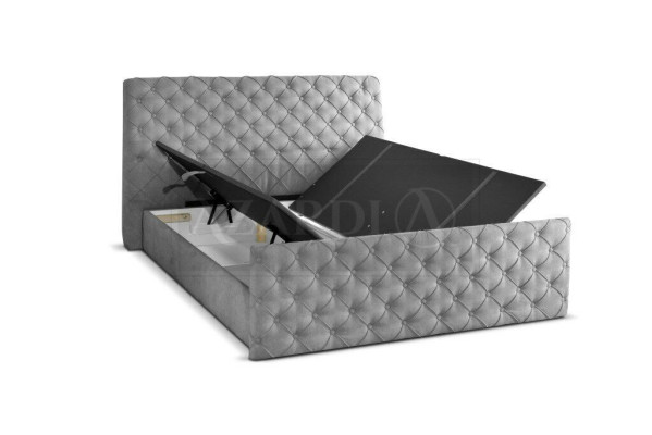 Gray Double bed Chesterfield Hotel Beds Designer Bedroom Furniture