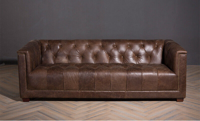 Chesterfield 3+1 Seater Sofa set Sofa Couch Fabric Leather Couchen Suite