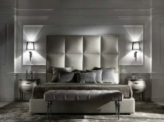 Double bed Beds Textile Designer Marriage Modern Bed Bedroom Upholstery Textile