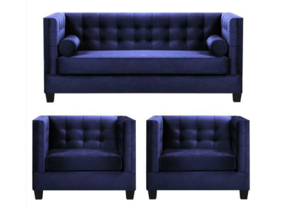 Sofa bed Armchair Creative Furniture Textile Fabric Blue Group Living room Modern Sofa
