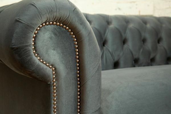 Modern gray three-seater luxury living room 3-seater sofa