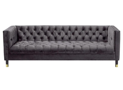 Anthracite Chesterfield Sofa Creative Furniture 4-Seater Sofas Textile Couches