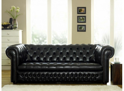 Black Chesterfield Sofa 3+1 Seater Designer Couches Sofa set