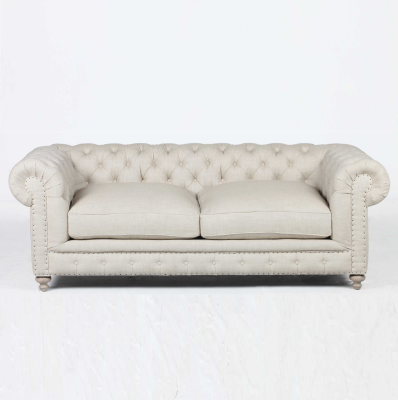 White Chesterfield Luxury Three Seater Modern 3 Seater Living Room Couch
