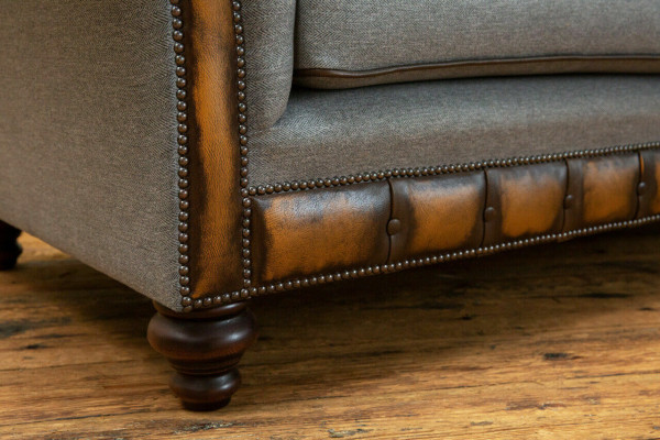 Gray Chesterfield Fabric Sofa Couch Couches Sofa Seat Sofas Textile new Upholstery