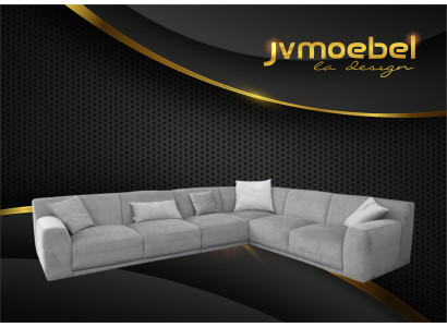 Corner sofa L-shape Desing Couch Textile Fabric Living landscape Corner suite Sofas Couches
