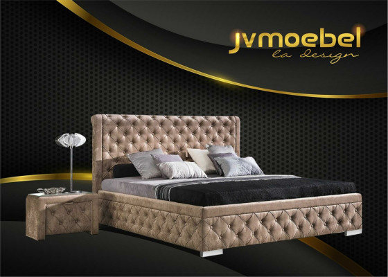 Bed 2x Bedside table 3 pcs. Bedroom Set Luxury Design Furniture Modern Beds new
