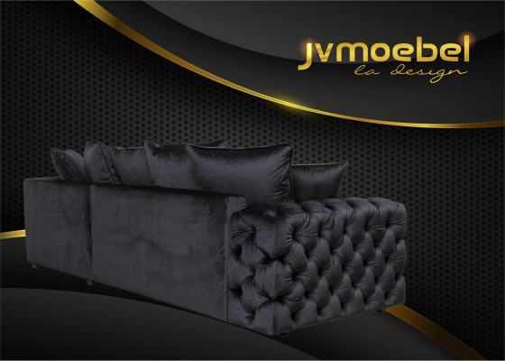 Chesterfield Corner sofa Corner sofa Upholstery Corner Suite Couches Sofa Couch Velvet new