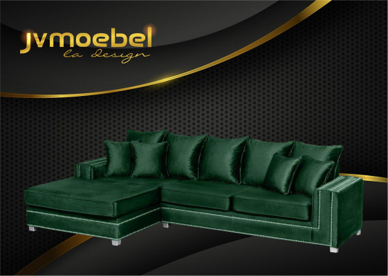 Corner sofa L-shape Textile Luxury Design Living landscape Upholstery Couch Couches Furniture