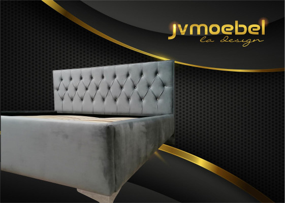 Chesterfield Textile Bed Upholstery Design 140x200 Double bed Beds Bed frame