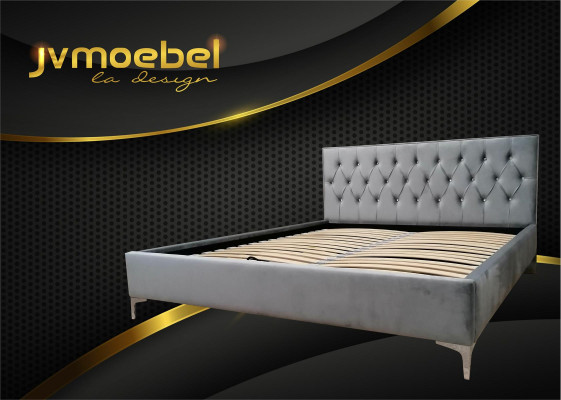 Chesterfield Textile Bed Upholstery Design 140x200 Double bed Beds Bed frame