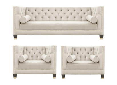 Sofa set couch velvet upholstery couches 3 pieces. set Sets Living room