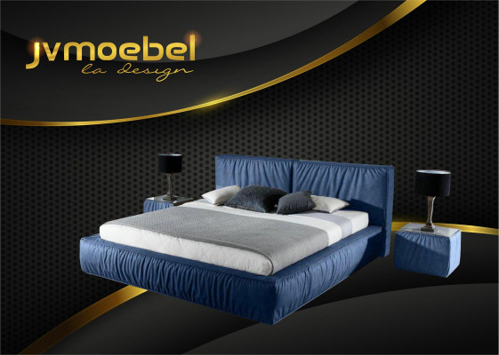 Luxury Designer Bed for the Bedroom Velvet Covered Furniture Beds Fabric Textile new