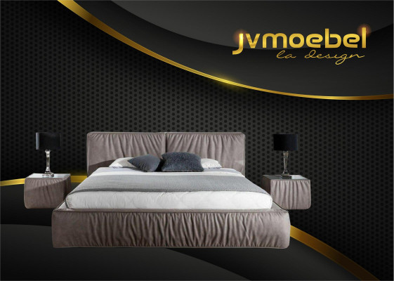 Luxury Designer Bed for the Bedroom Velvet Covered Furniture Beds Fabric Textile new