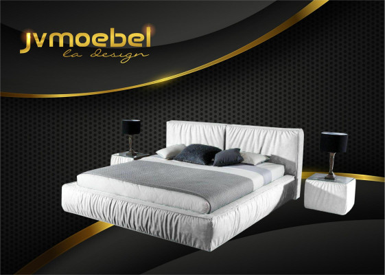 Luxury Designer Bed for the Bedroom Velvet Covered Furniture Beds Fabric Textile new
