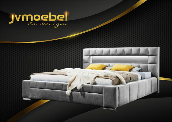 Bed including LED lighting Bedroom Design Furniture Modern Beds Luxury Double