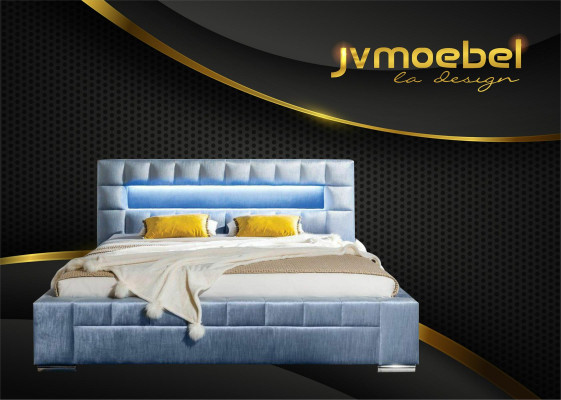 Bed including LED lighting Bedroom Design Furniture Modern Beds Luxury Double