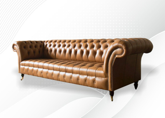 Design Sofa Chesterfield Upholstery Modern Textile Fabric Sofas 4 seater new