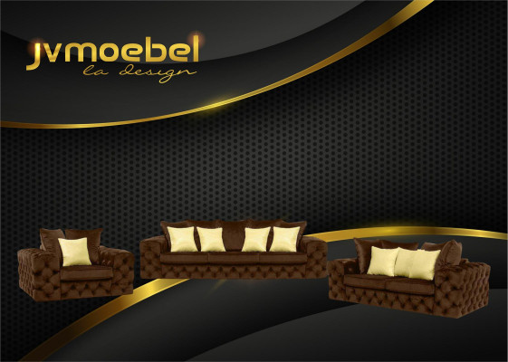 Luxury 4 Seater Couch Upholstery Sofa Leather Fabric Textile Couches Suite Three Seater