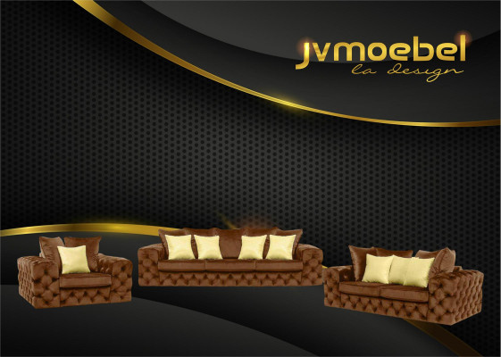 Luxury 4 Seater Couch Upholstery Sofa Leather Fabric Textile Couches Suite Three Seater