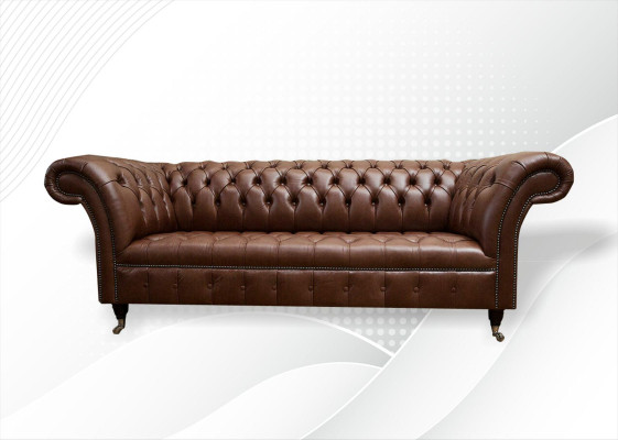 Chesterfield Couch Upholstery Sofas Classic Leather 3 Seater Couches Sofa Brown