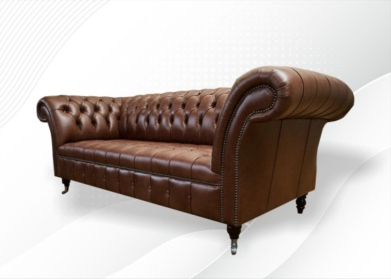 Chesterfield Couch Upholstery Sofas Classic Leather 3 Seater Couches Sofa Brown