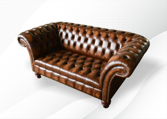 Design Chesterfield Sofa 2 Seater Brown Couch Upholstery Sofas Living room Sofa new