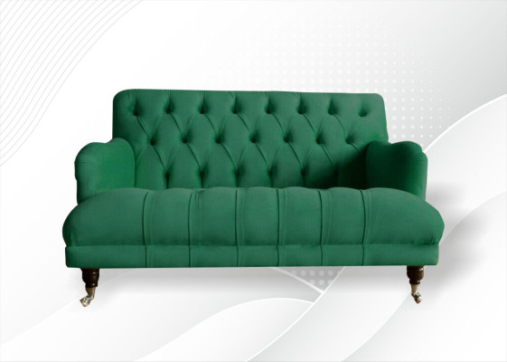 Chesterfield Armchair Couch Upholstery Sofa Couches 1.5 Seater Single Seater Green Textile
