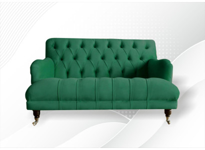 Chesterfield Armchair Couch Upholstery Sofa Couches 1.5 Seater Single Seater Green Textile