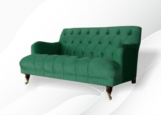 Chesterfield Armchair Couch Upholstery Sofa Couches 1.5 Seater Single Seater Green Textile