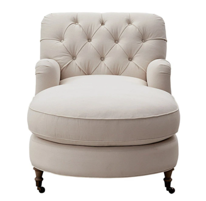 Beige Chaise Longue Chesterfield Furniture Lounger Living room Modern