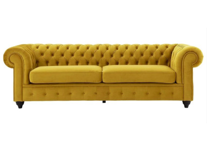Yellow Couch with Buttons Chesterfield Sofa Upholstery Seat Couches Sofas Luxury new