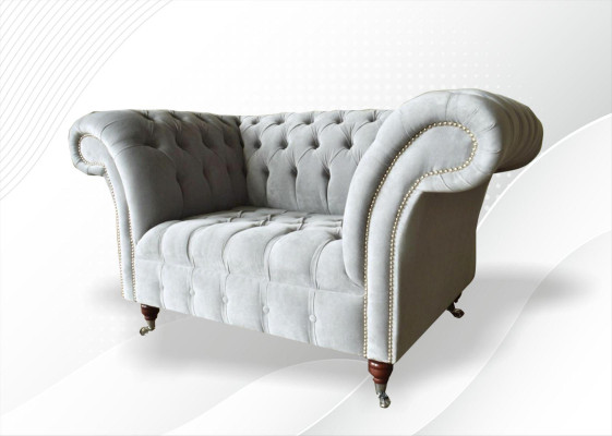 Chesterfield Armchair Couch Upholstery Sofa Textile Couches 1.5 Seater Single Seater