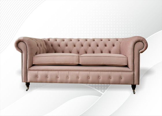 Design Upholstery Seat Couch 3 Seater Sofa Chesterfield Sofas Couches Textile Fabric