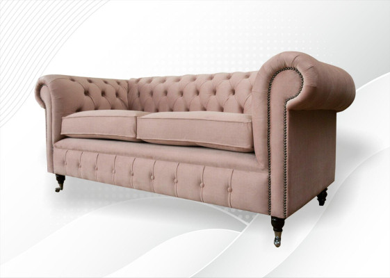 Design Upholstery Seat Couch 3 Seater Sofa Chesterfield Sofas Couches Textile Fabric