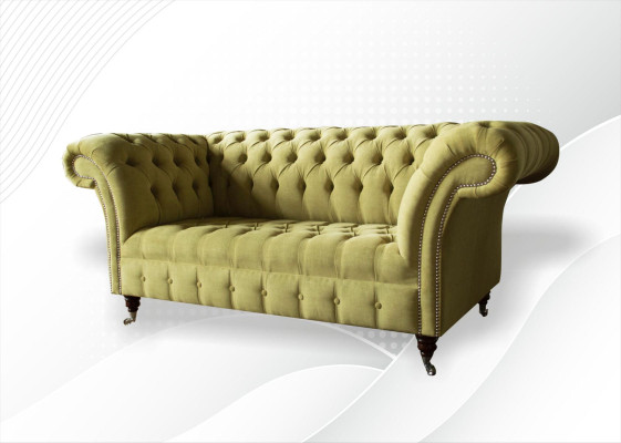 Sofa 2Seater Couch Upholstery Sofas Chesterfield Living room Design Textile Fabric new