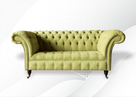 Sofa 2Seater Couch Upholstery Sofas Chesterfield Living room Design Textile Fabric new