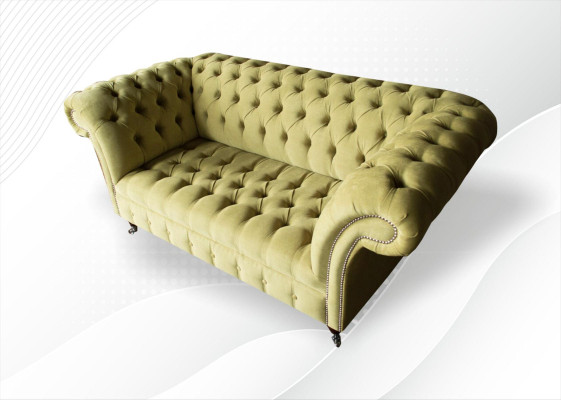 Sofa 2Seater Couch Upholstery Sofas Chesterfield Living room Design Textile Fabric new