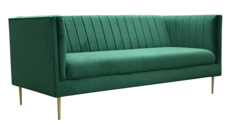 Luxury Green Chesterfield Three Seater Upholstery Furniture Hotel Living room Practice Velvet
