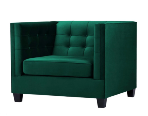 Armchair Chesterfield Living room Modern Textile Fabric Green Creative Furniture new