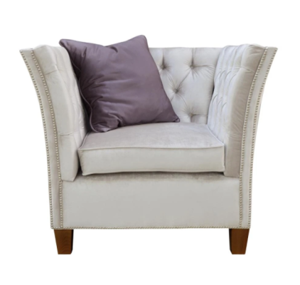 Armchair Textile Fabric Light Gray Creative Furniture new Living room Modern