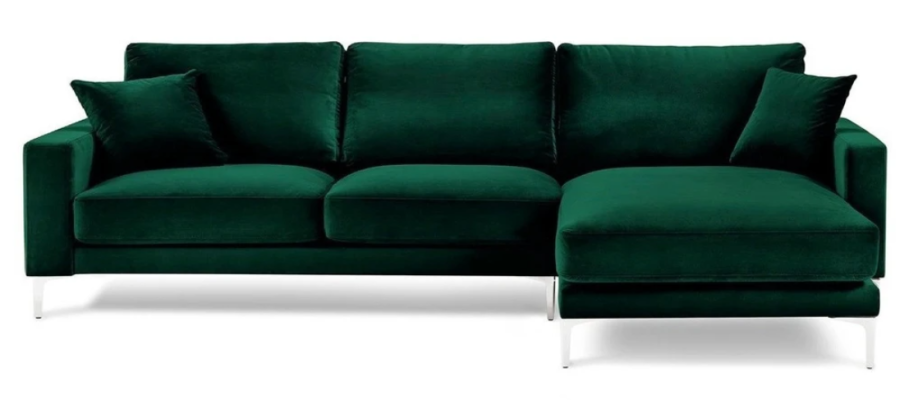 Loft Sofa Luxury Corner sofa Furniture Corner suite Velvet Couches Living room sofas green